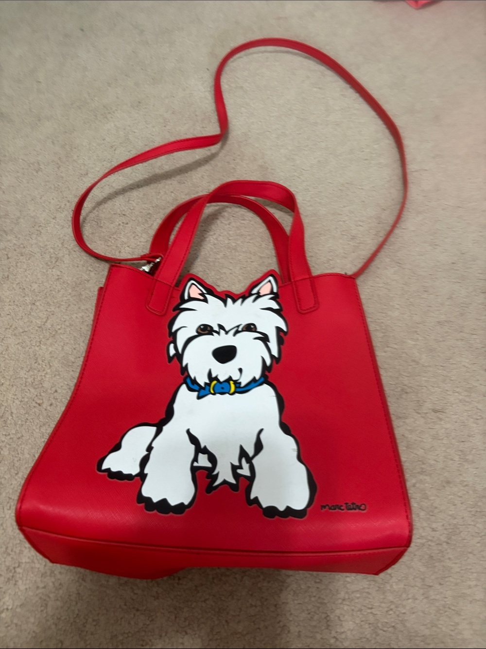 Marc Tetro Red Dog Tote Bag - Westie Design